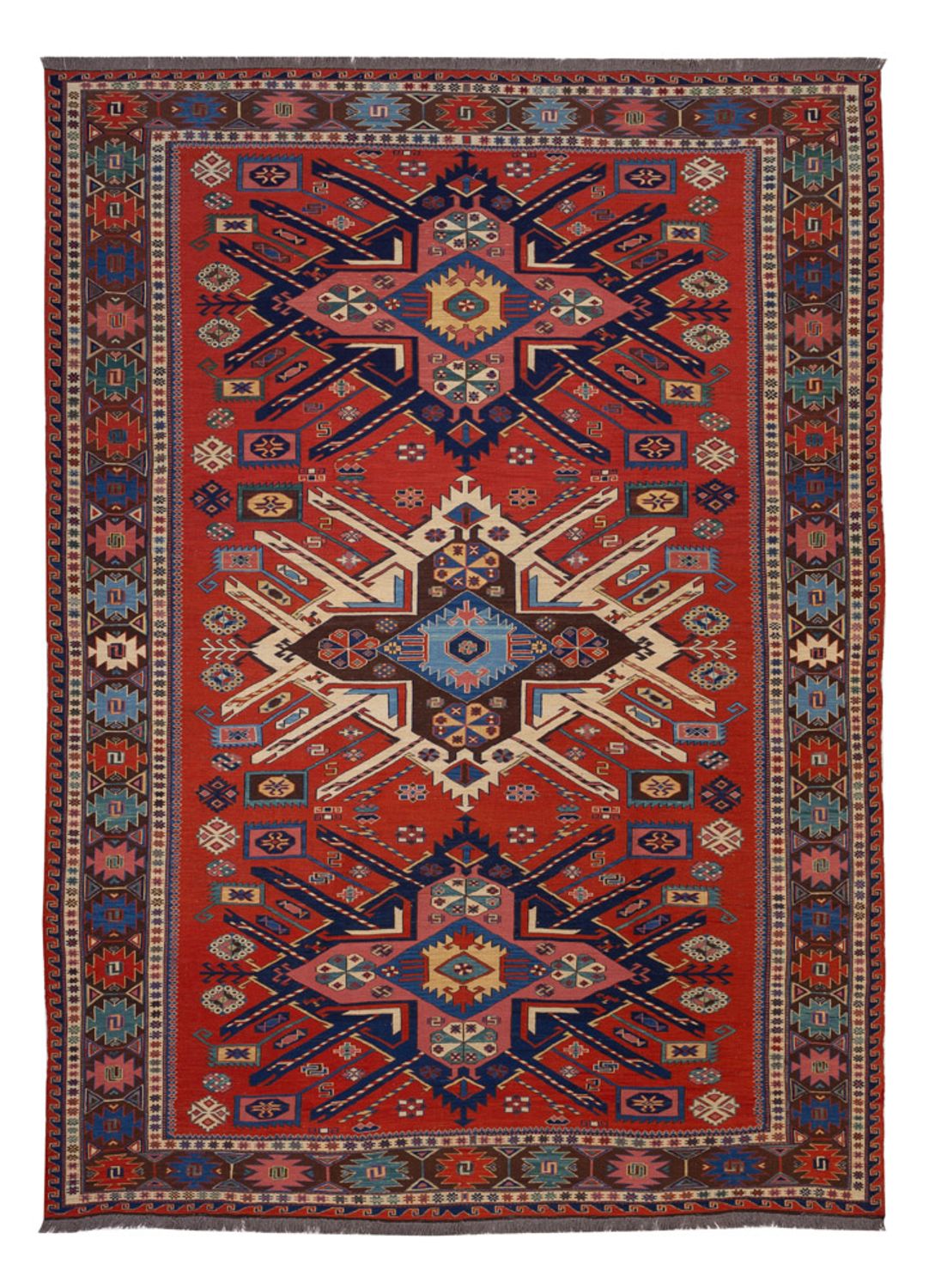 Kelim Teppich - Oriental - Soumak - 292 x 218 cm - rot