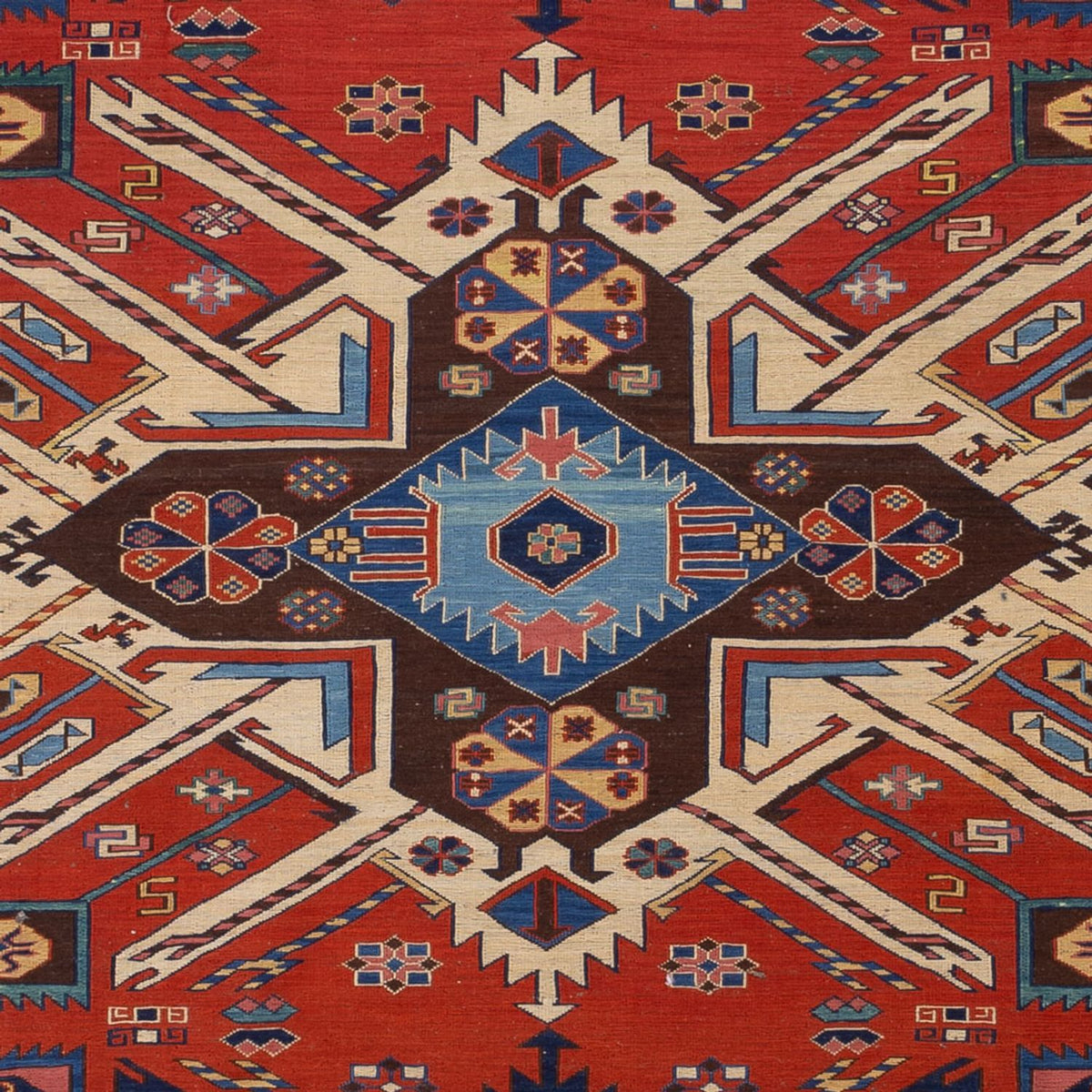 Kelim Teppich - Oriental - Soumak - 292 x 218 cm - rot