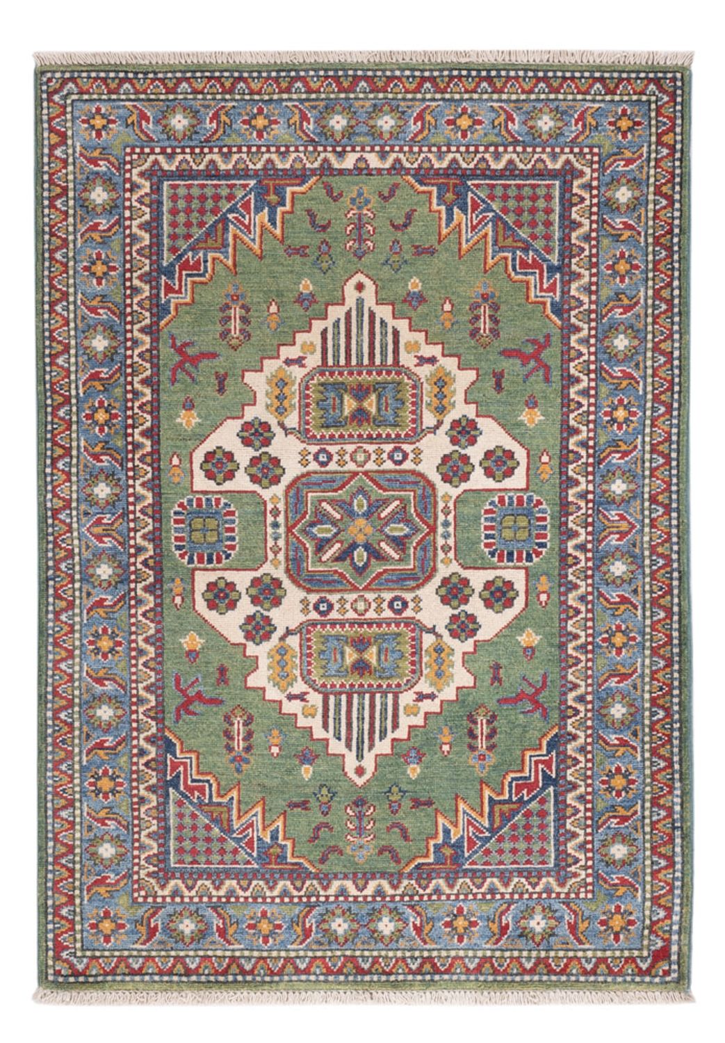 Ziegler Teppich - Kazak - 144 x 101 cm - grün