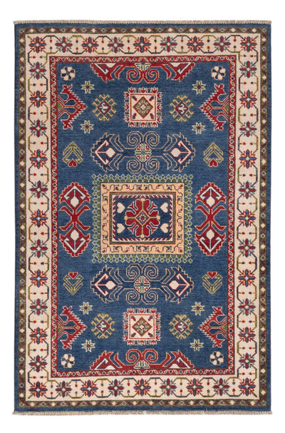 Kazak Teppich 122x188cm - Orientteppich - blau