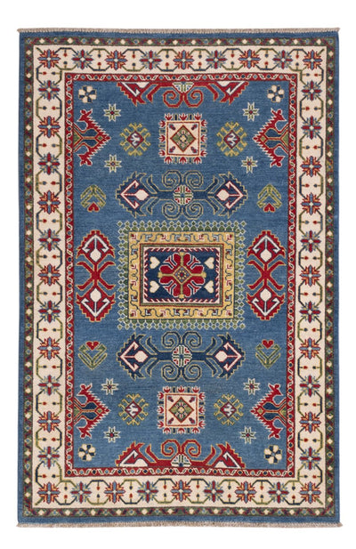 Kazak Teppich 121x184cm - Orientteppich - blau
