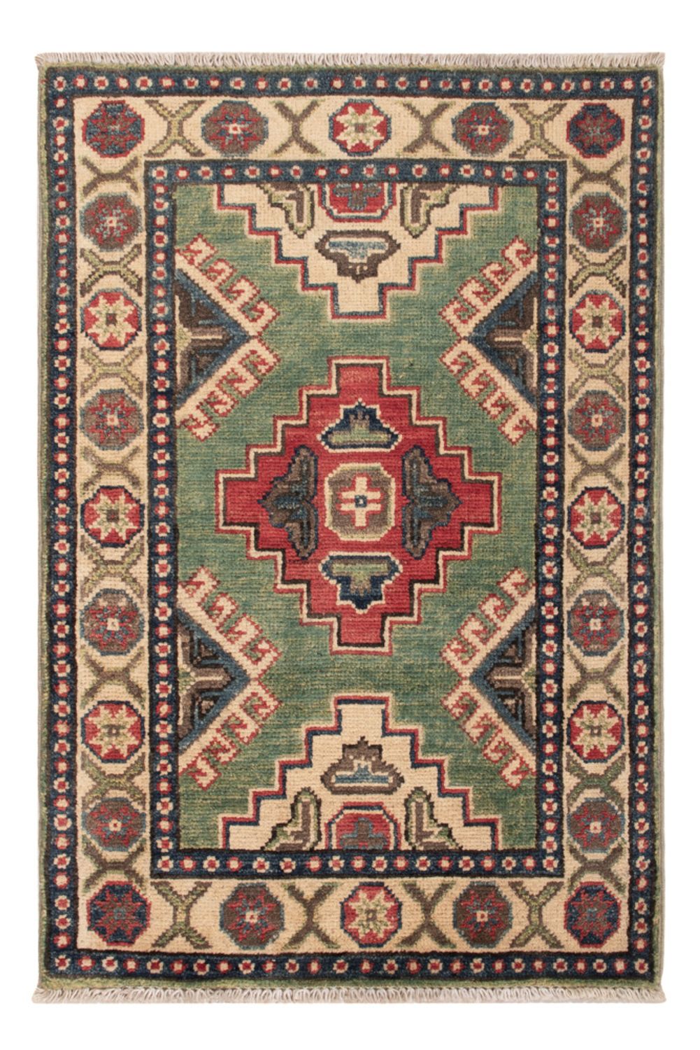 Ziegler Teppich - Kazak - 90 x 60 cm - grün