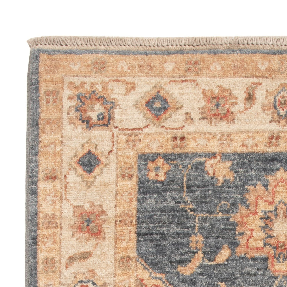 Ziegler Teppich - 98 x 68 cm - dunkelblau