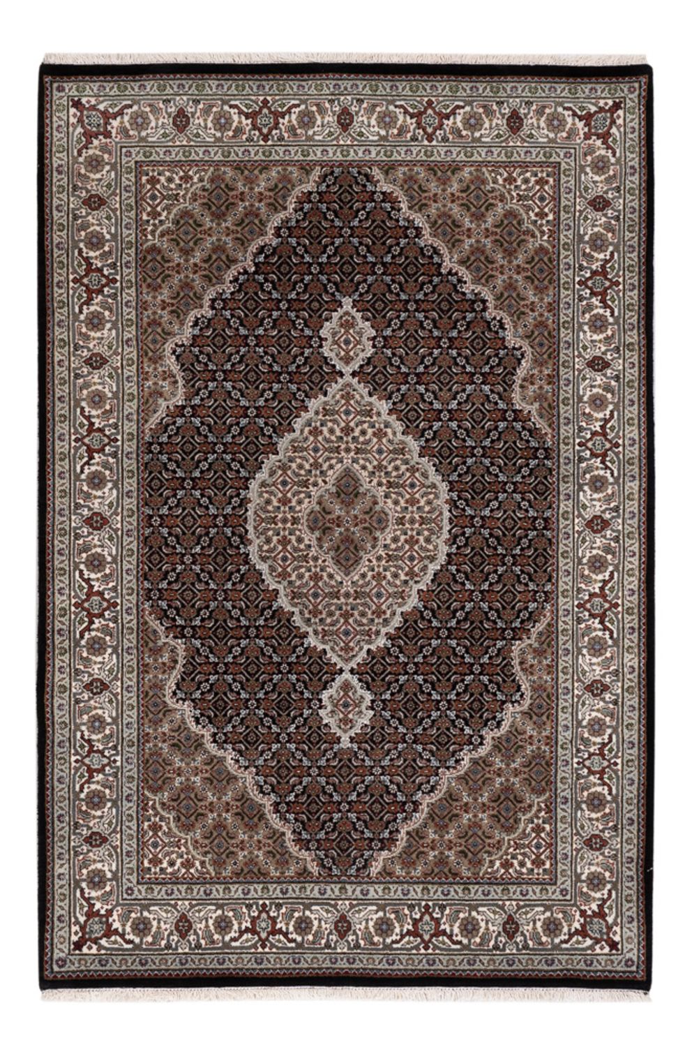 Orientteppich - Täbriz - 187 x 124 cm - dunkelbeige