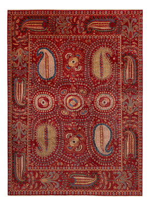 Designer Teppich - 350 x 260 cm - rot