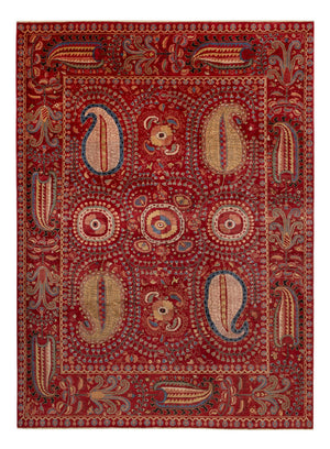 Designer Teppich - 350 x 260 cm - rot