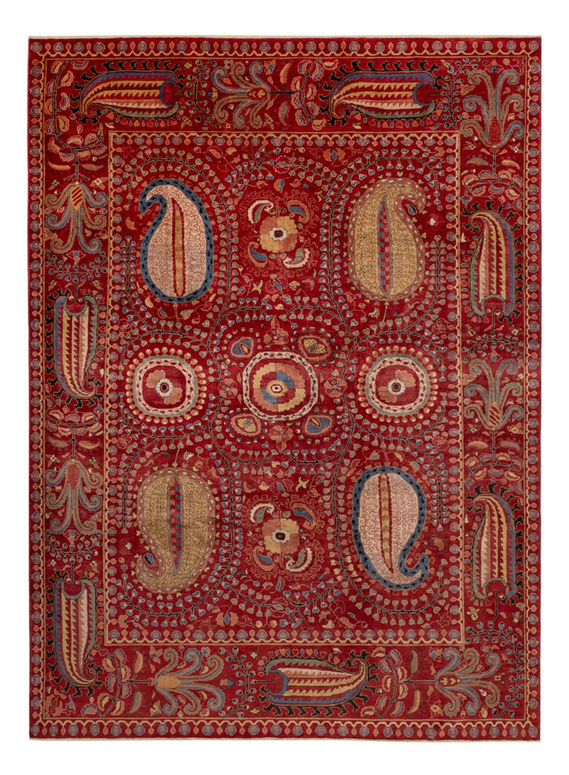 Designer Teppich - 350 x 260 cm - rot