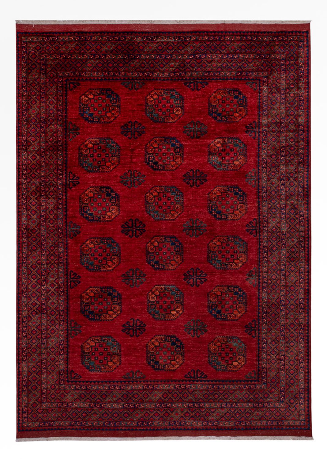 Afghan Teppich - 346 x 256 cm - rot