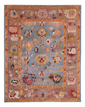 Ziegler Teppich - Usak - 357 x 290 cm - hellblau