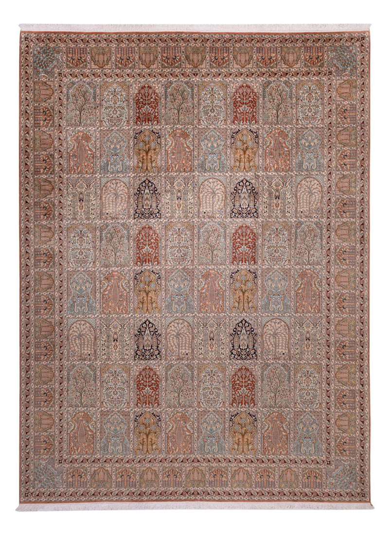 Seidenteppich - Kaschmir Seide - 372 x 277 cm - dunkelbeige