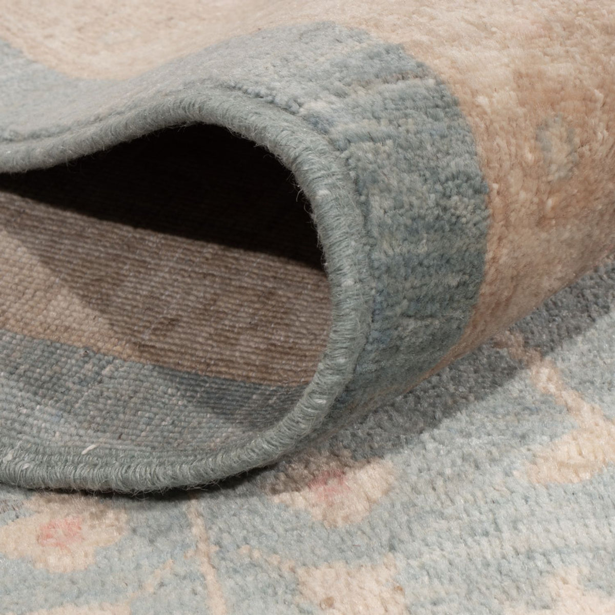 Ziegler Teppich quadratisch  - 297 x 298 cm - hellblau