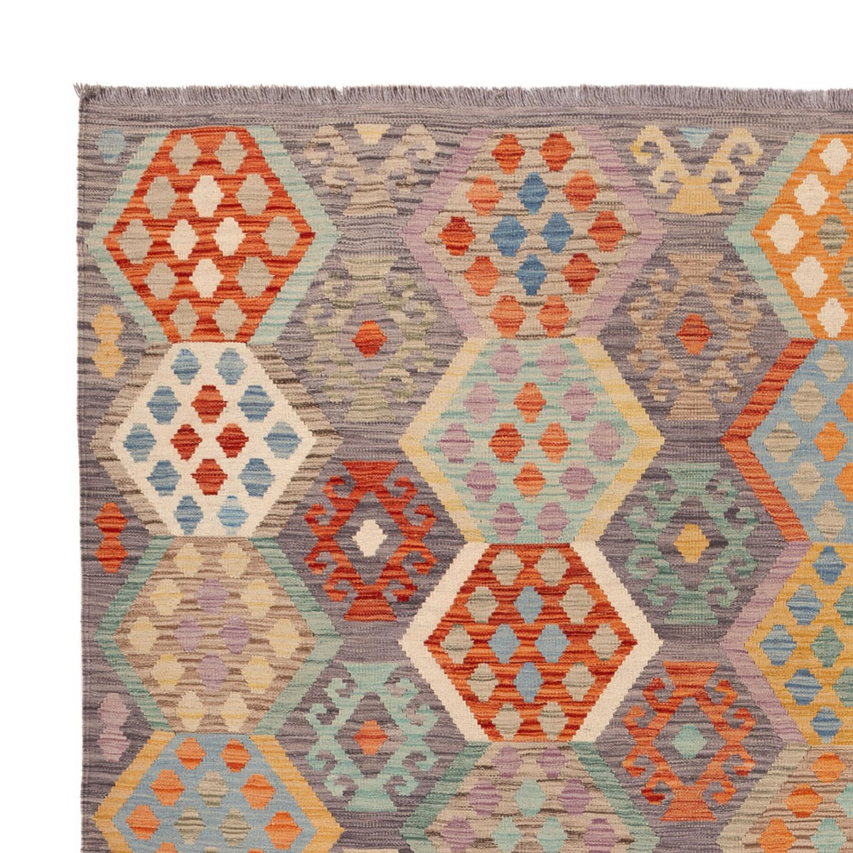 Kelim Teppich - Splash - 294 x 252 cm - mehrfarbig