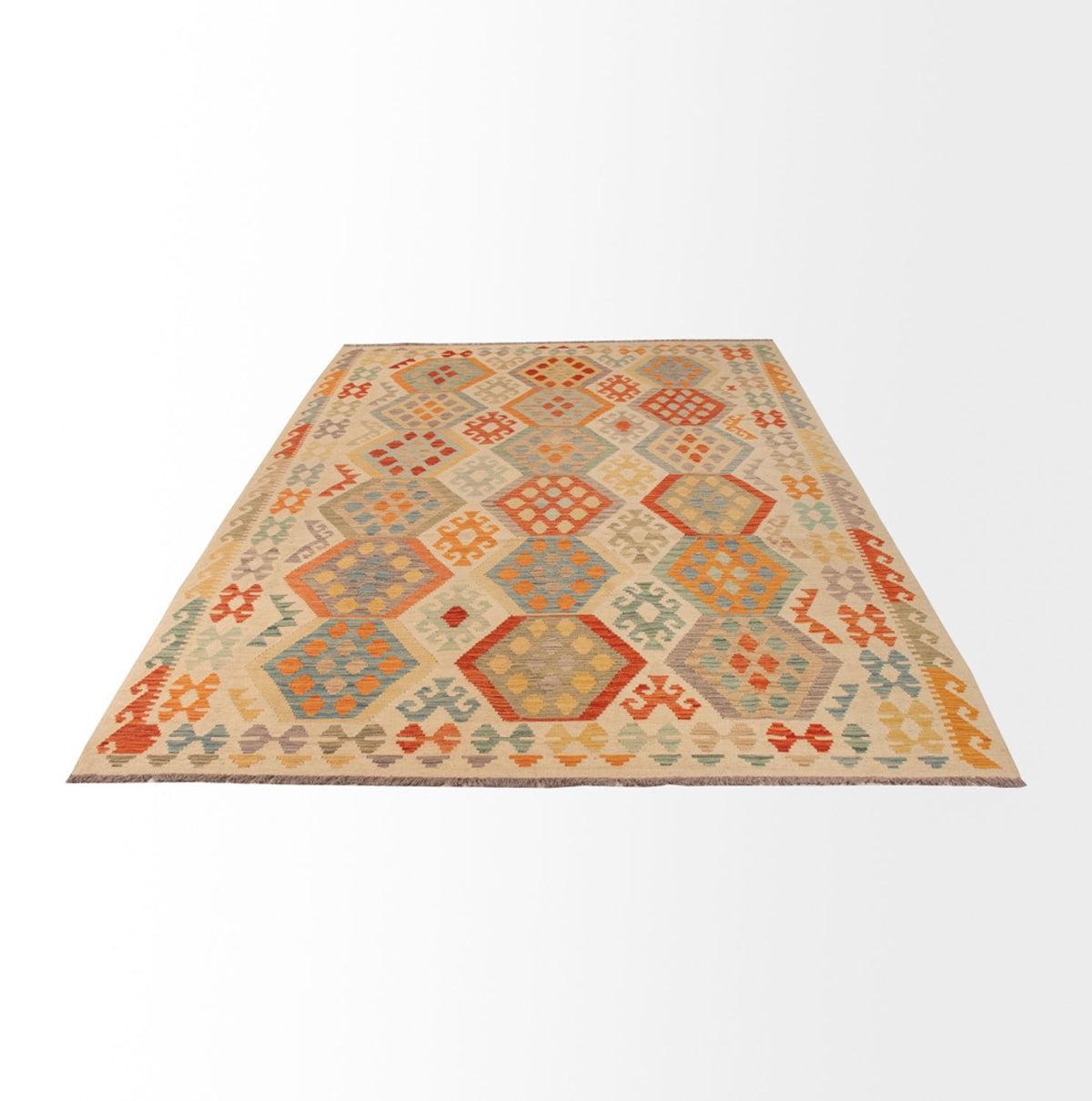 Kelim Teppich - Splash - 310 x 193 cm - mehrfarbig