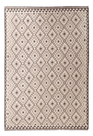 Kelim Teppich - Splash - 290 x 202 cm - hellgrau