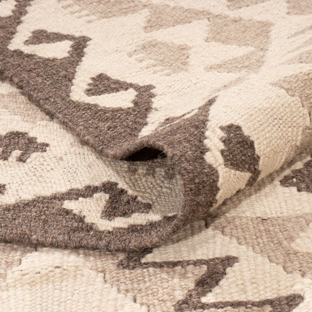 Kelim Teppich - Splash - 290 x 202 cm - hellgrau