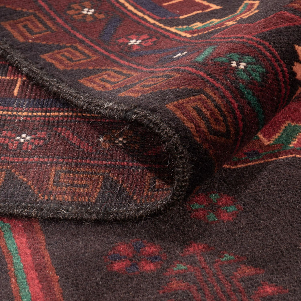 Belutsch Teppich - 207 x 127 cm - dunkelrot