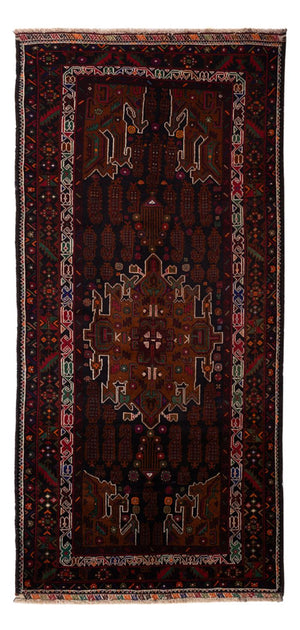 Läufer Belutsch - 222 x 103 cm - dunkelrot