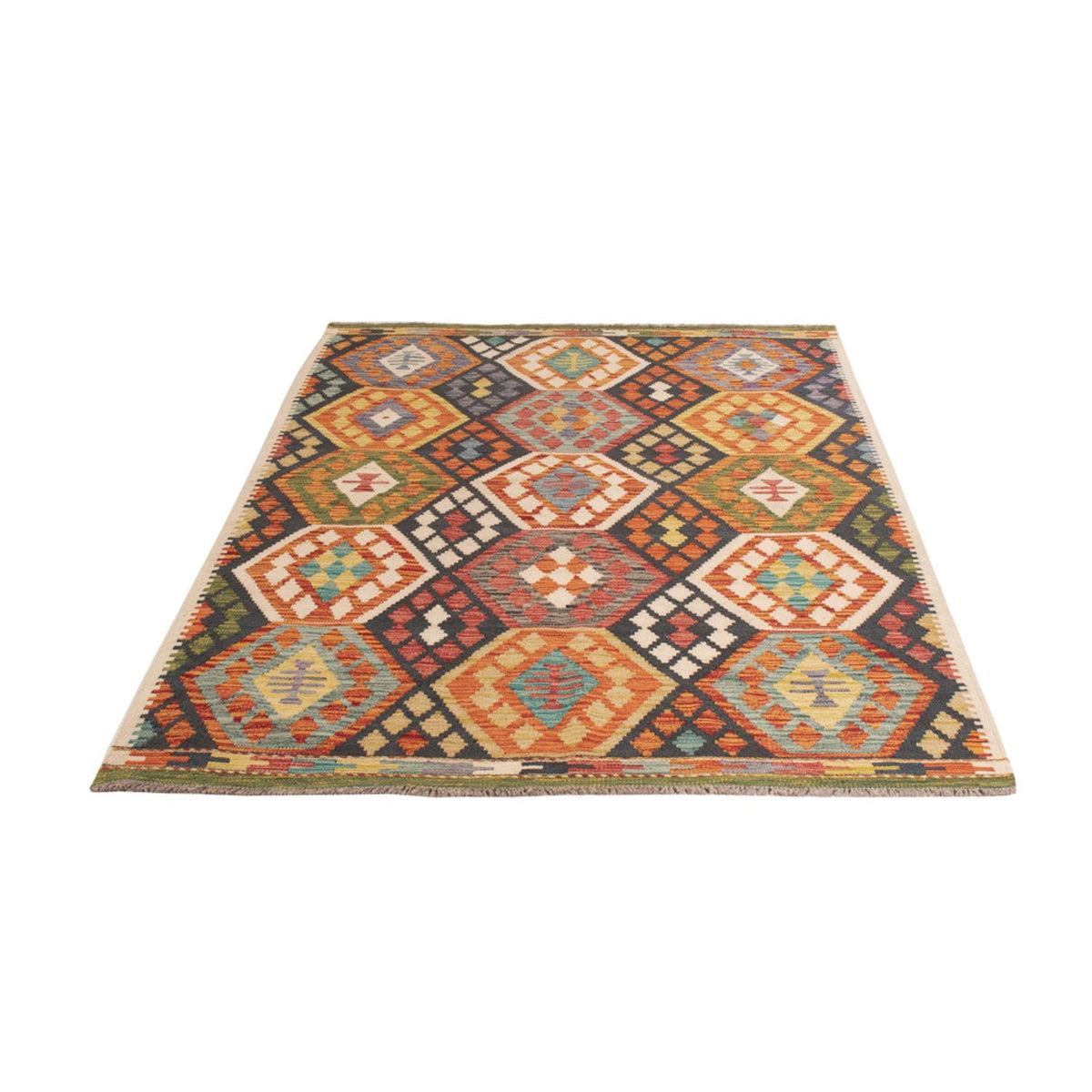 Kelim Teppich - Splash - 176 x 128 cm - mehrfarbig