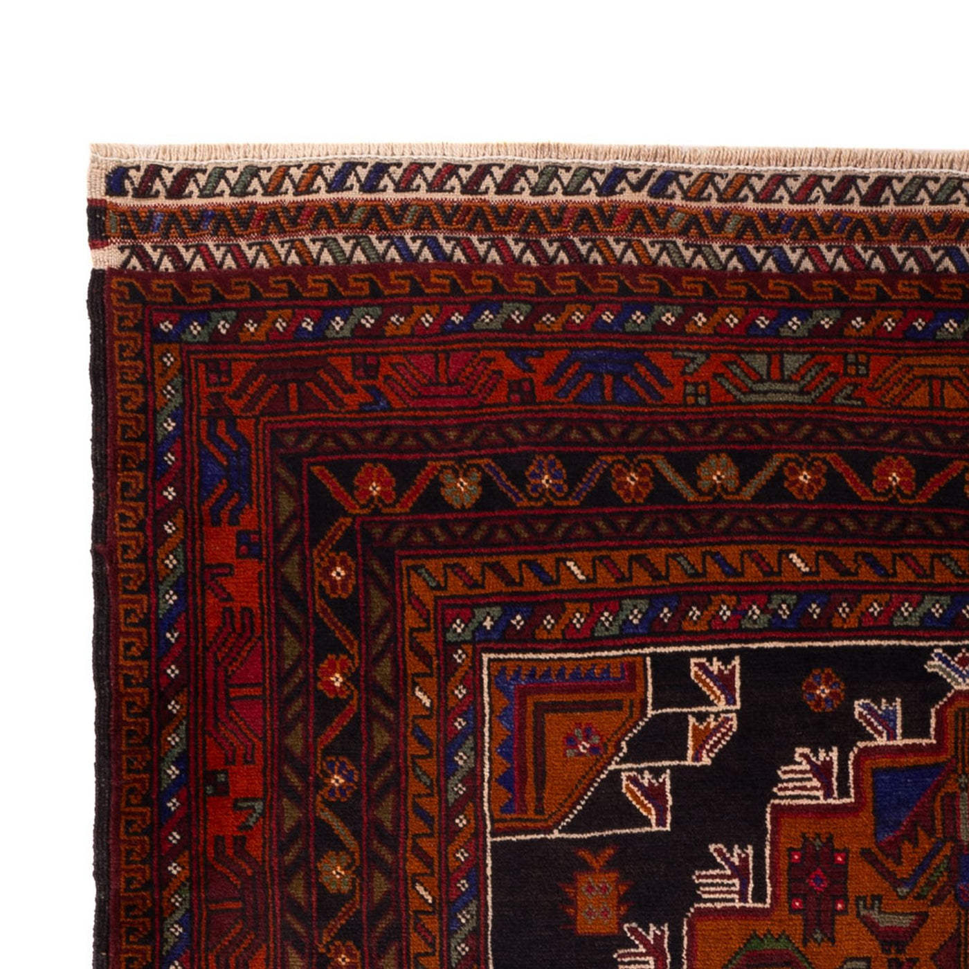 Belutsch Teppich - 193 x 130 cm - dunkelrot