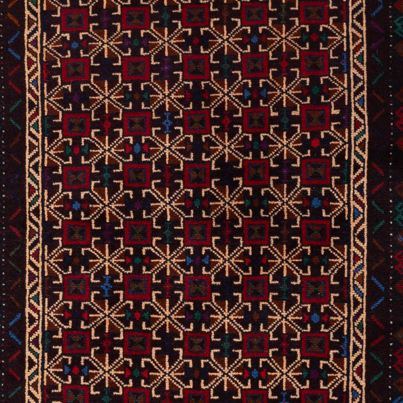 Läufer Belutsch - 200 x 114 cm - dunkelrot