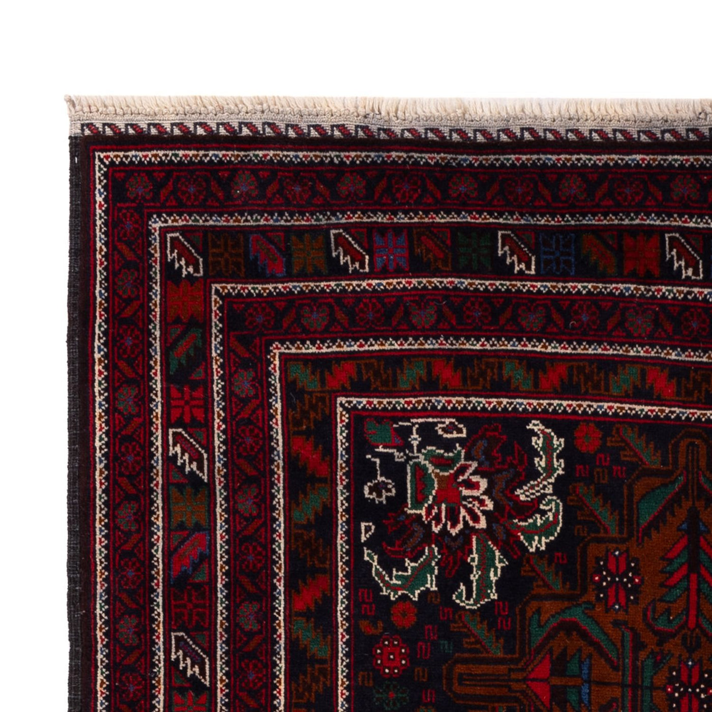 Belutsch Teppich - 202 x 119 cm - dunkelrot