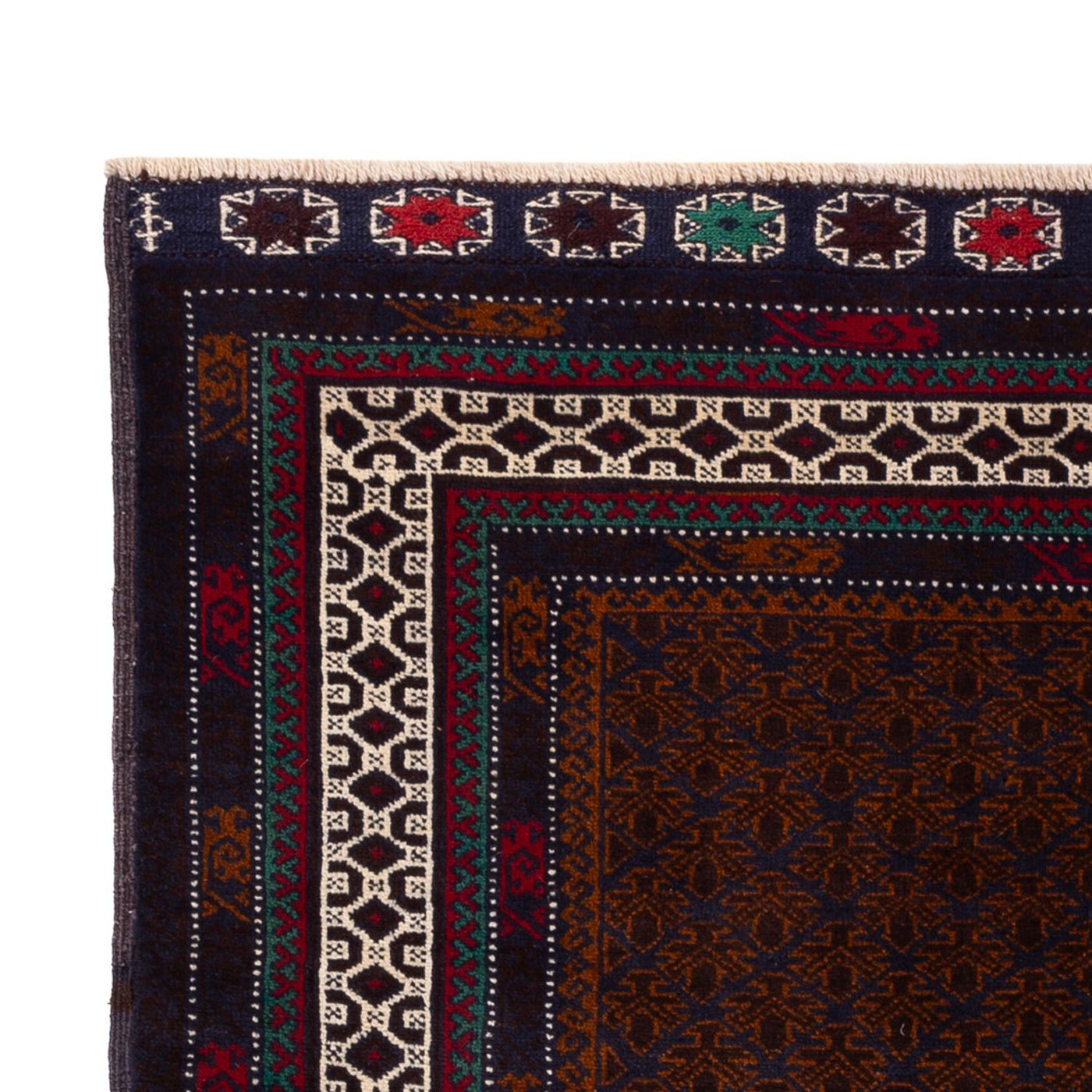 Belutsch Teppich - 185 x 119 cm - dunkelrot