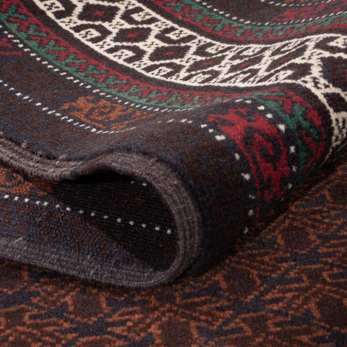 Belutsch Teppich - 185 x 119 cm - dunkelrot