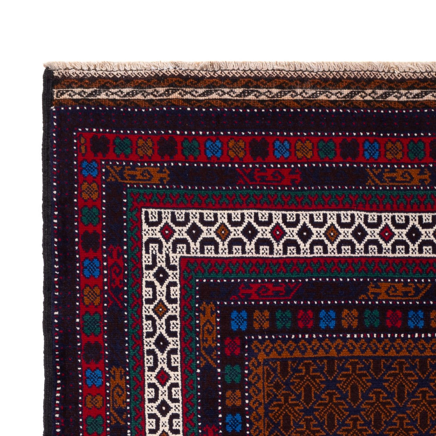 Belutsch Teppich - 185 x 120 cm - dunkelrot