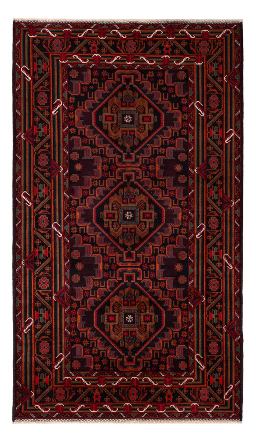 Belutsch Teppich - 206 x 117 cm - dunkelrot
