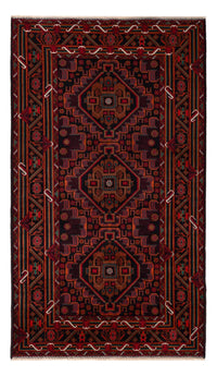 Belutsch Teppich - 206 x 117 cm - dunkelrot