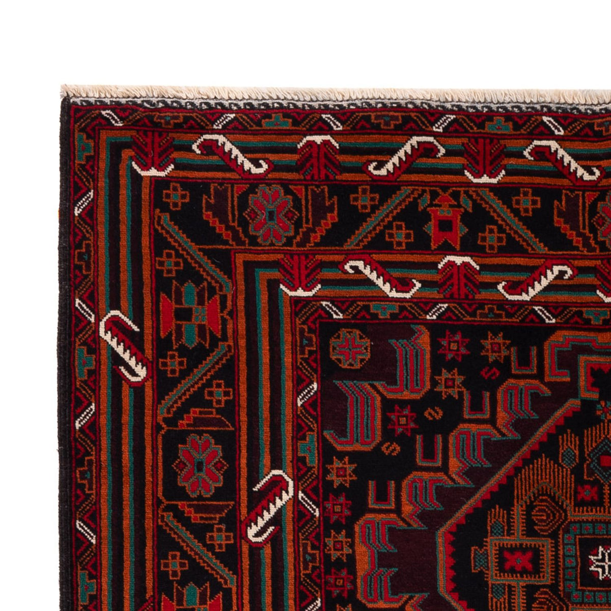 Belutsch Teppich - 117 x 206 cm - dunkelrot
