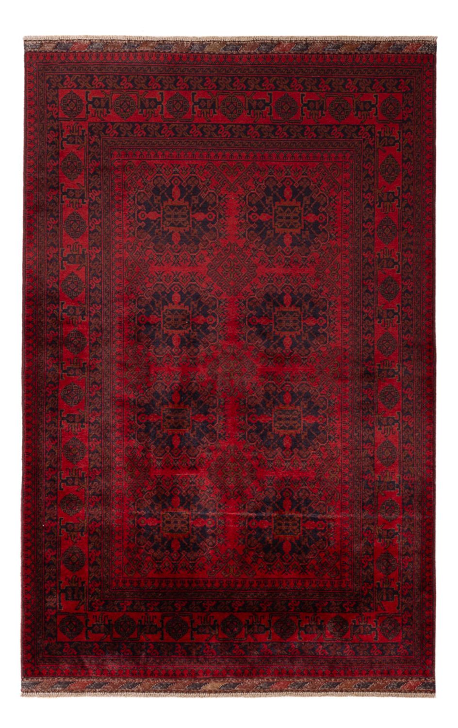 Afghan Teppich - Kunduz - 197 x 127 cm - rot