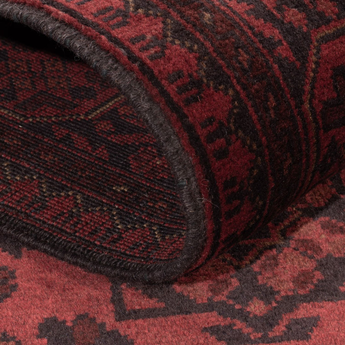 Afghan Teppich - Kunduz - 203 x 129 cm - rot