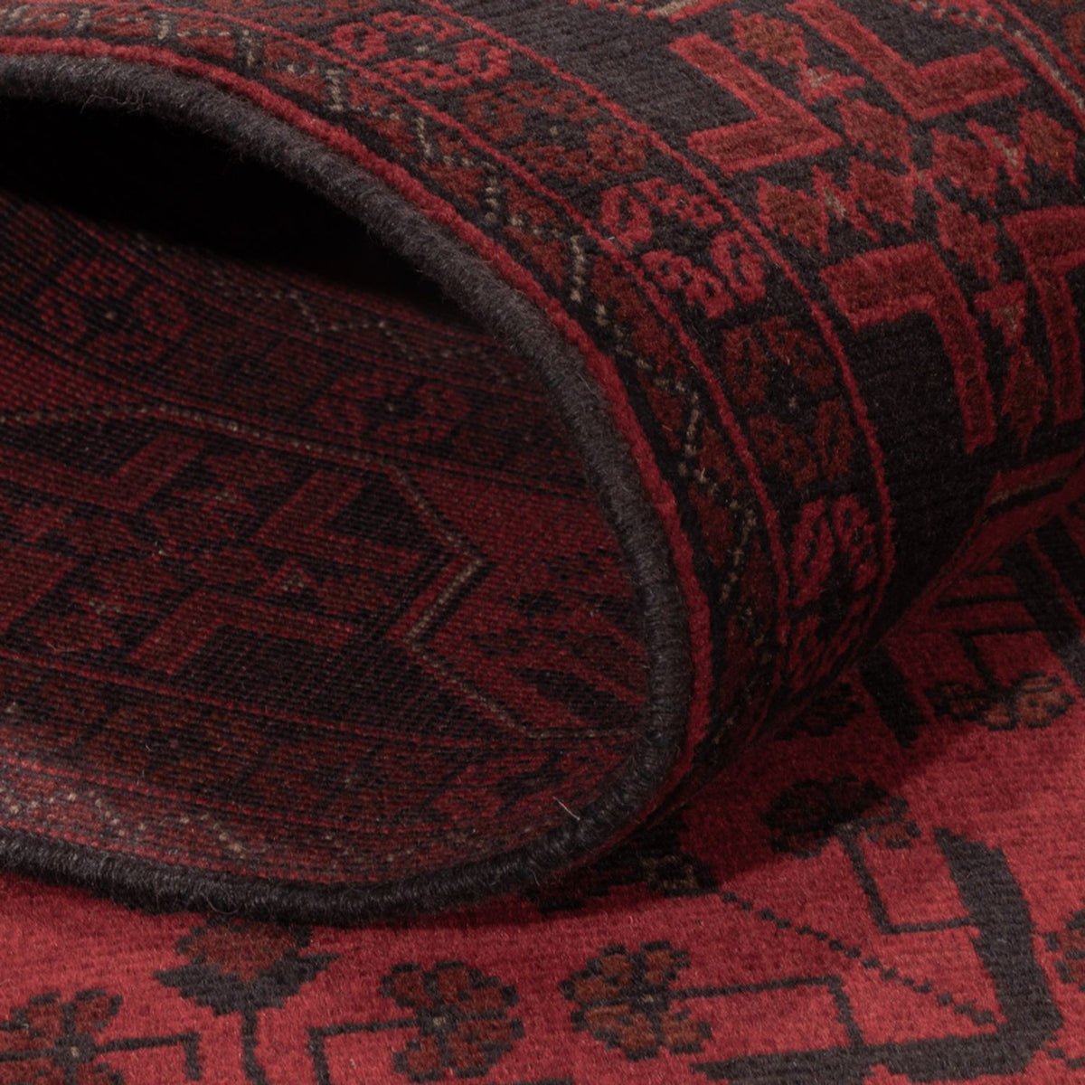 Afghan Teppich - Kunduz - 196 x 127 cm - rot