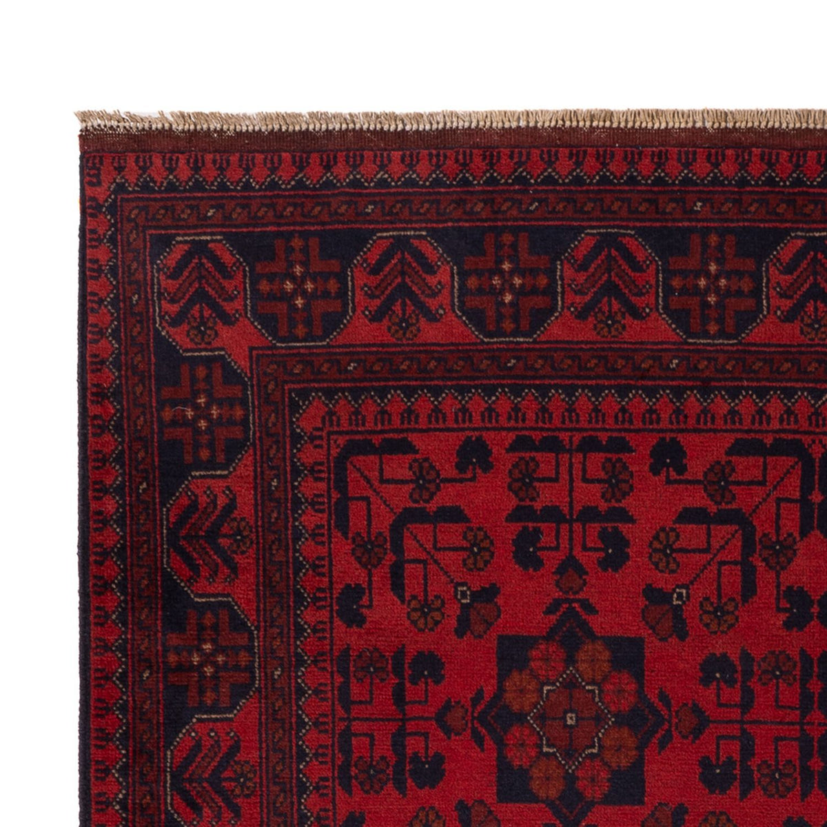 Afghan Teppich - Kunduz - 203 x 128 cm - rot