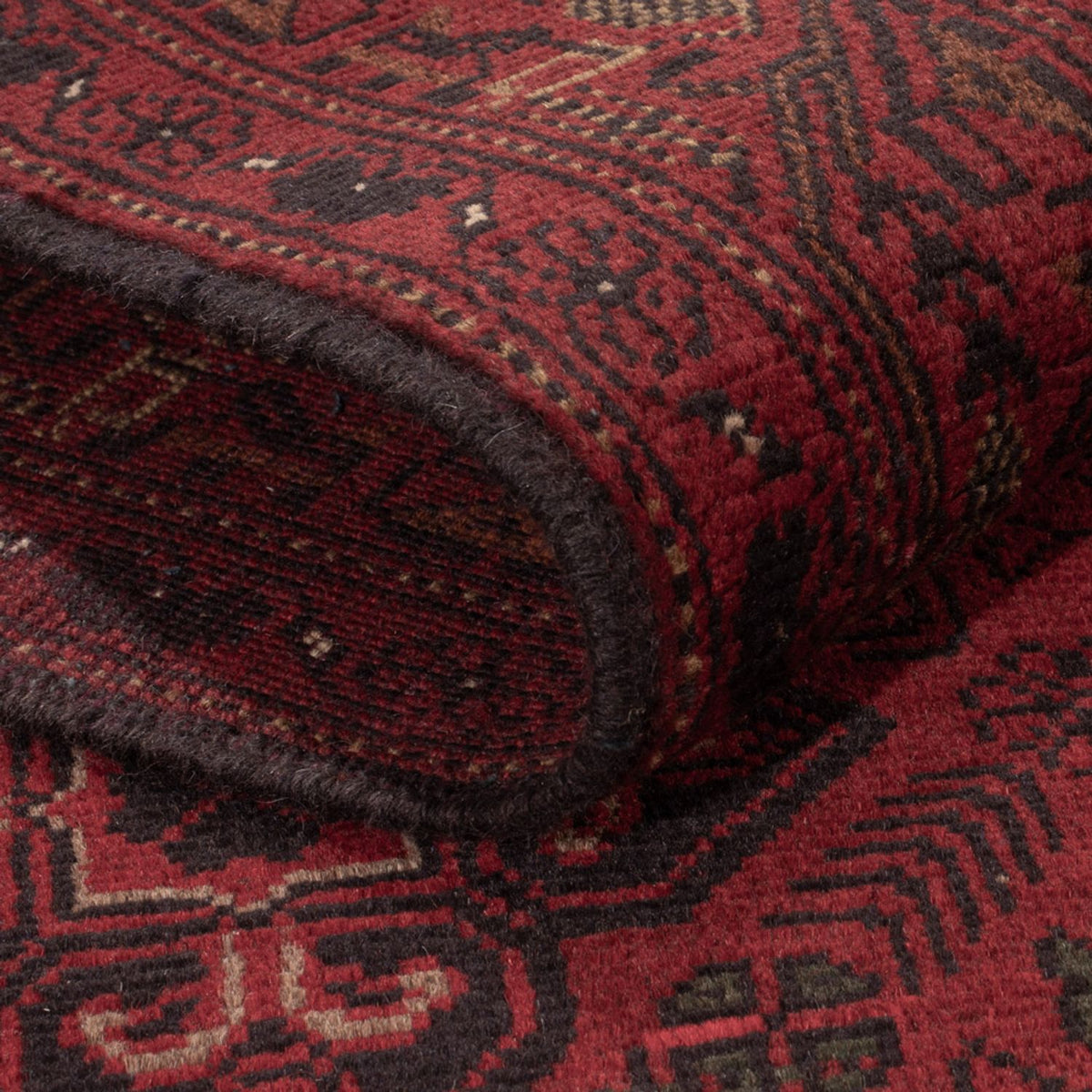 Afghan Teppich - Kunduz - 194 x 121 cm - rot