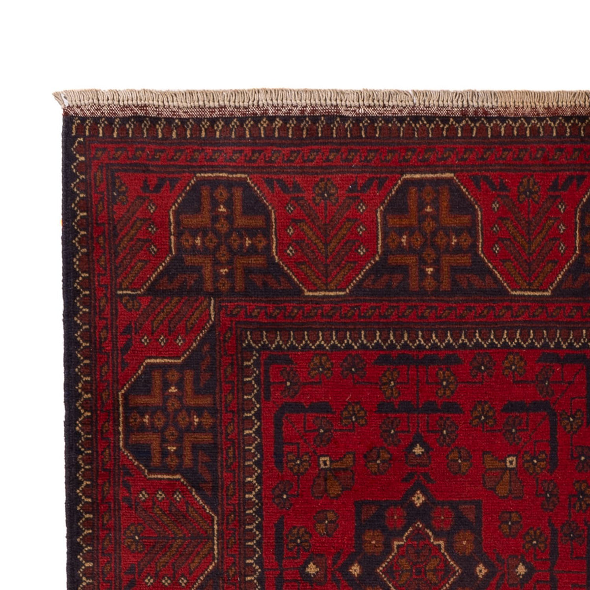 Afghan Teppich - Kunduz - 201 x 126 cm - rot