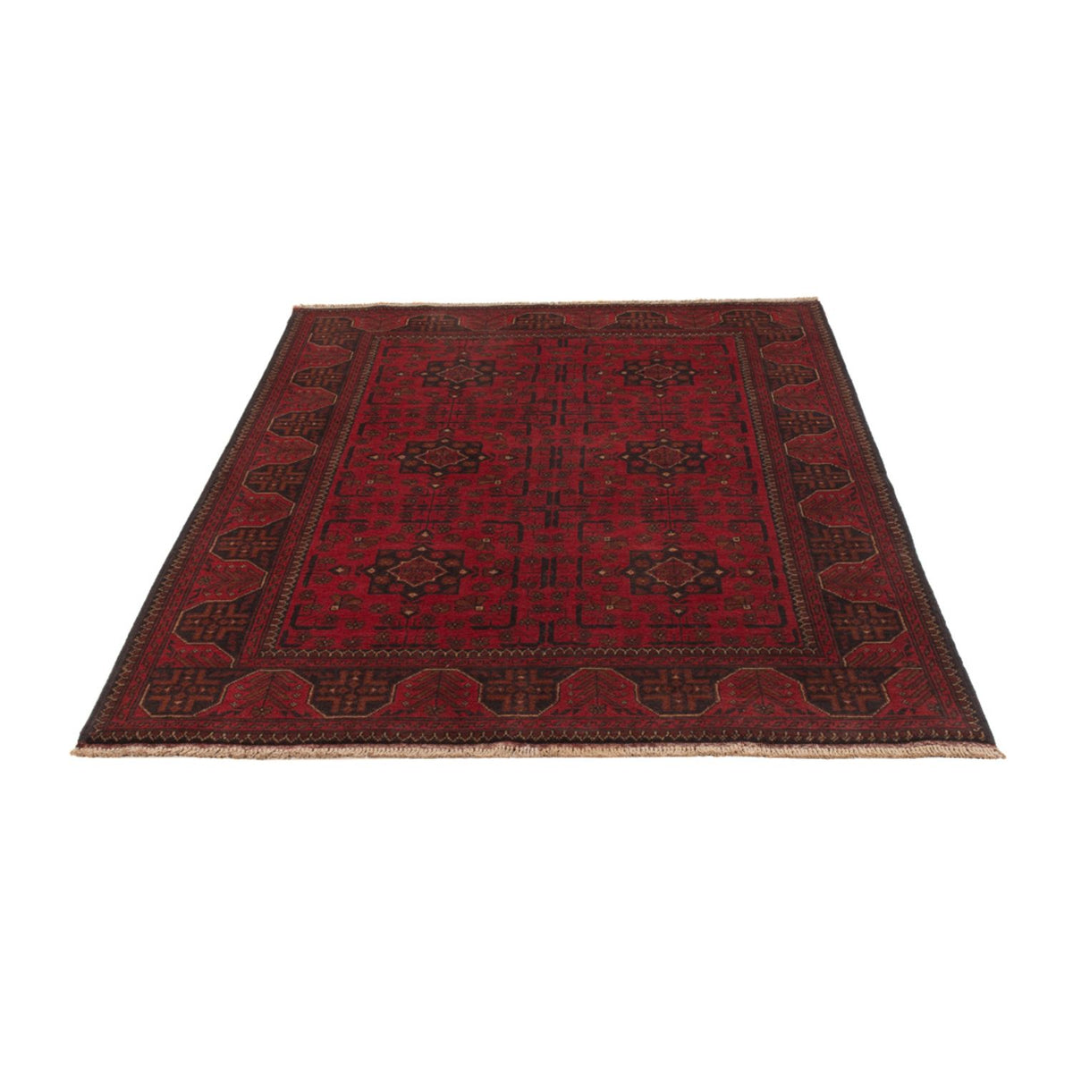 Afghan Teppich - Kunduz - 201 x 126 cm - rot