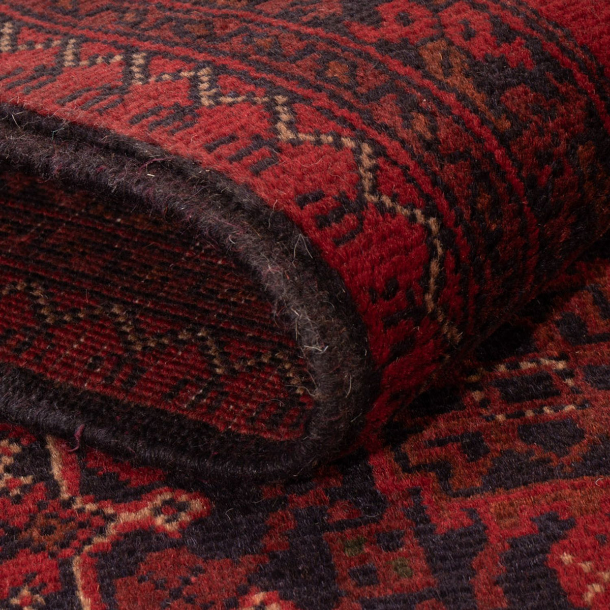 Afghan Teppich - Kunduz - 202 x 127 cm - rot