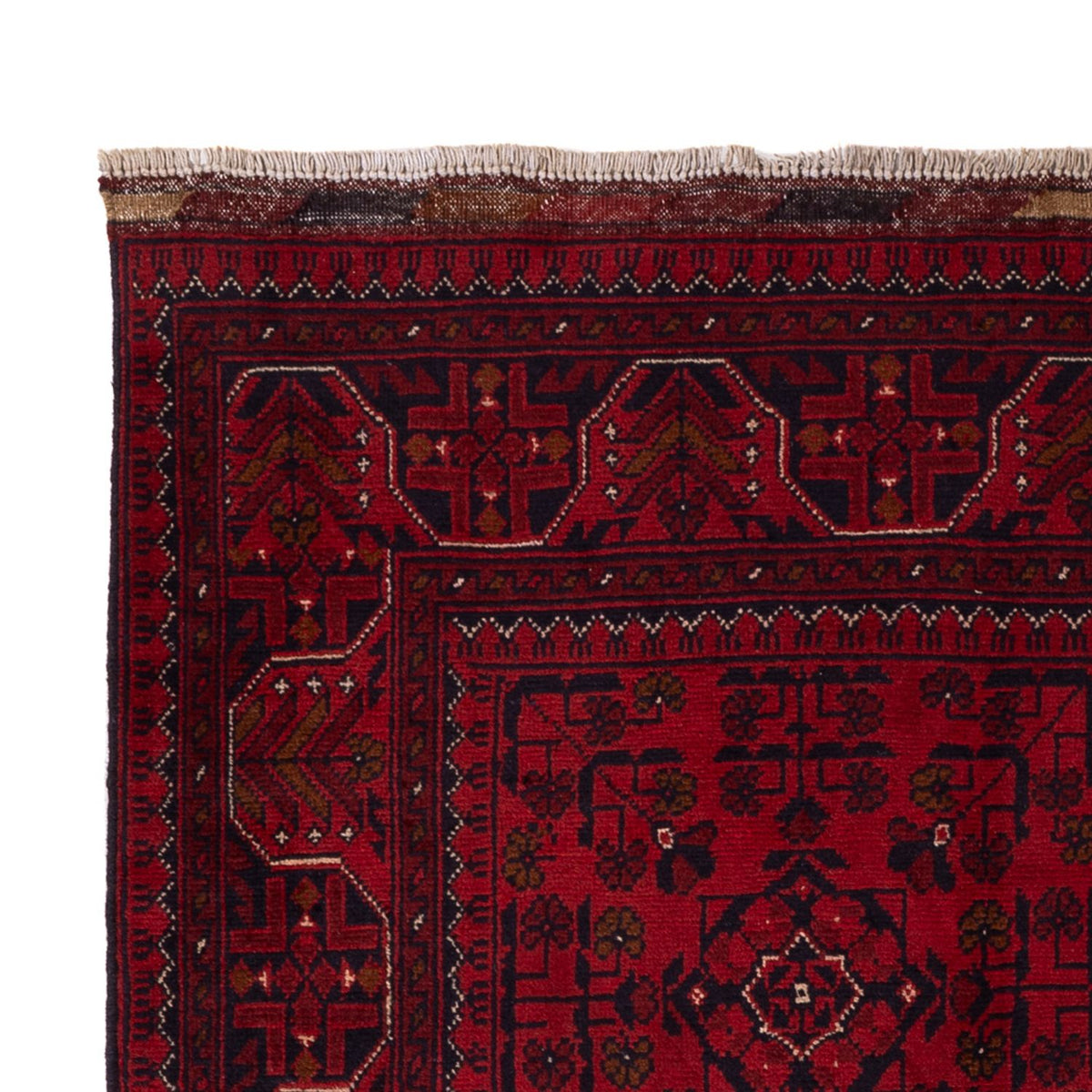 Afghan Teppich - Kunduz - 198 x 123 cm - rot