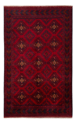 Afghan Teppich - Kunduz - 207 x 125 cm - rot