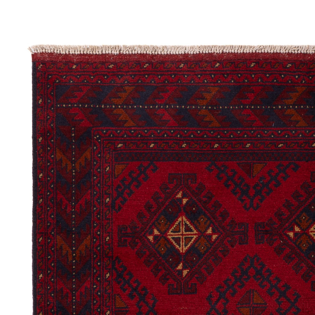 Afghan Teppich - Kunduz - 207 x 125 cm - rot