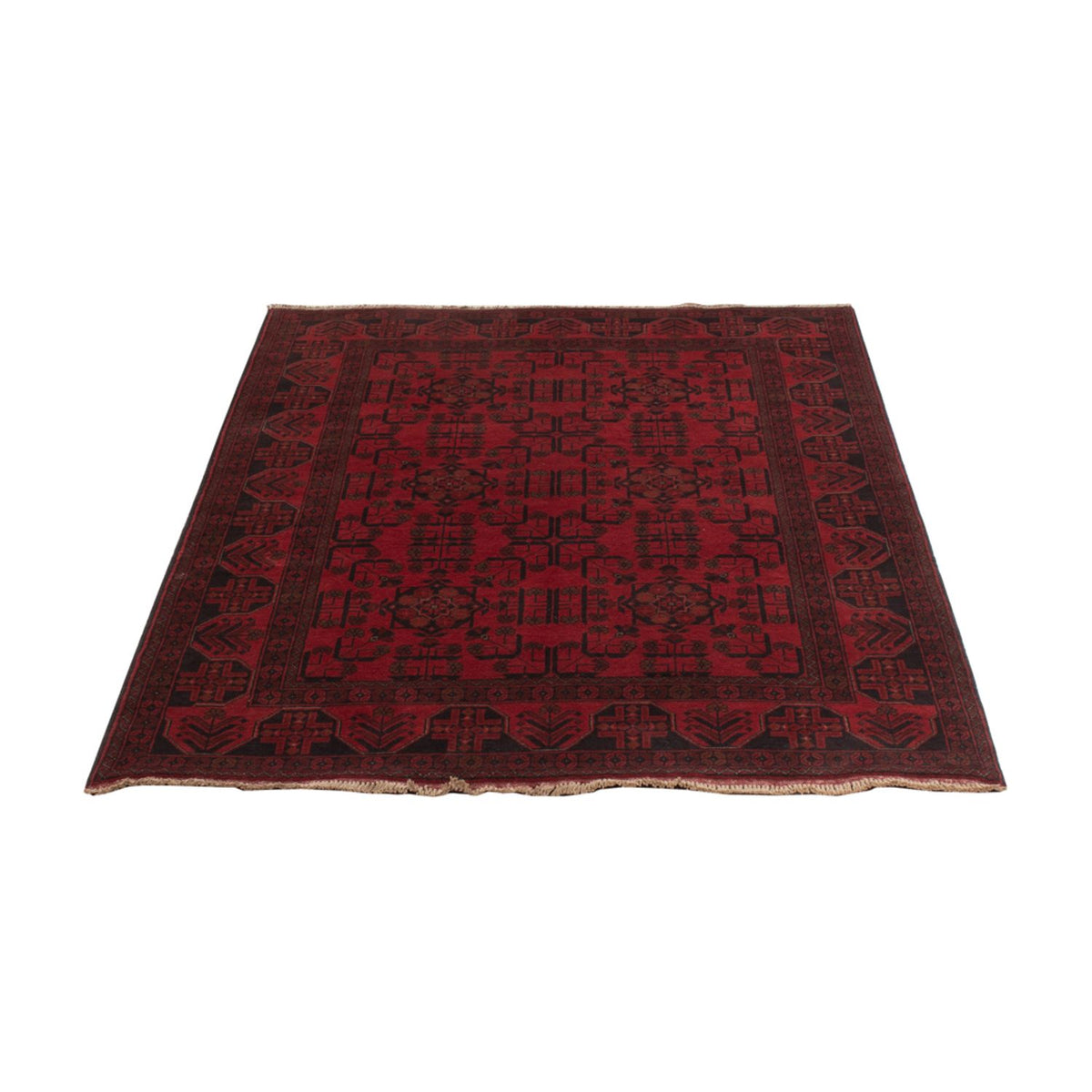 Afghan Teppich - Kunduz - 198 x 126 cm - rot