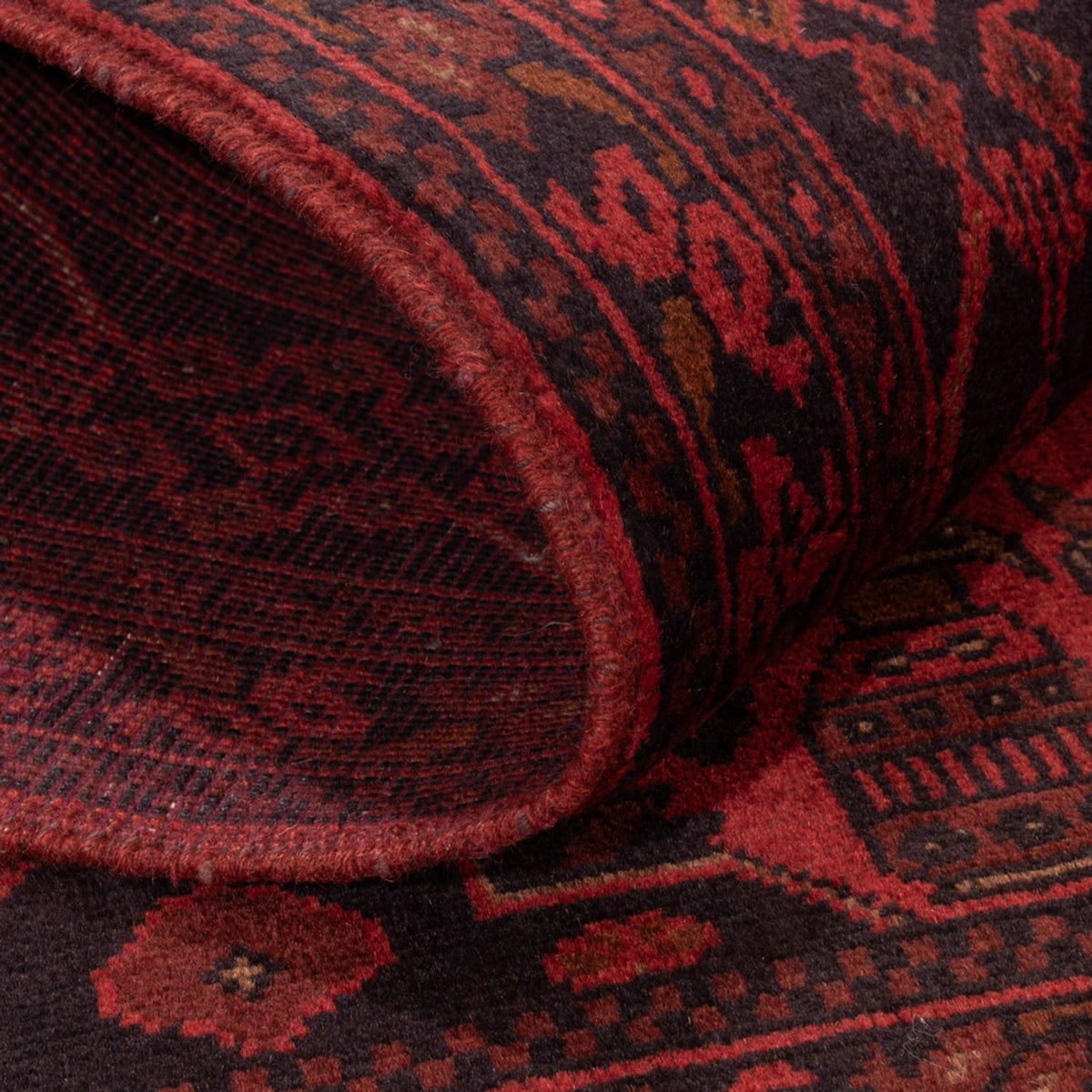 Afghan Teppich - Kunduz - 192 x 122 cm - rot