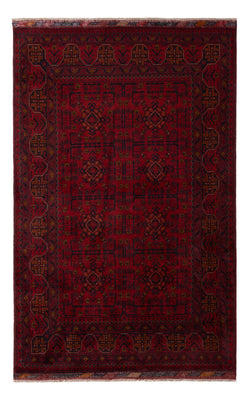 Afghan Teppich - Kunduz - 197 x 127 cm - dunkelrot