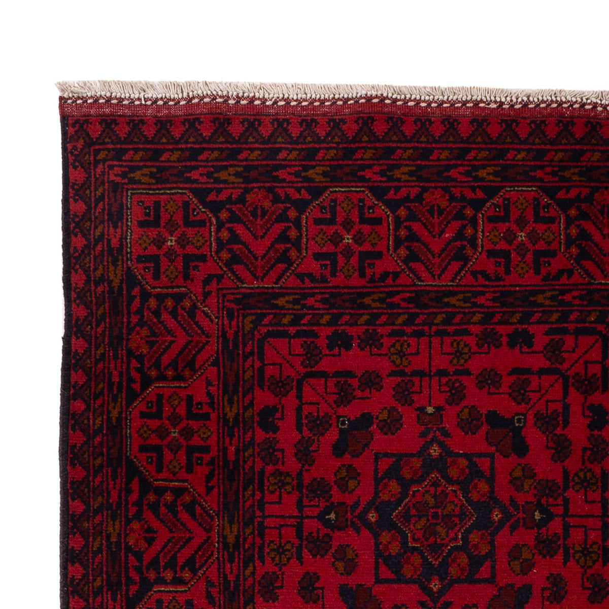 Afghan Teppich - Kunduz - 200 x 127 cm - dunkelrot