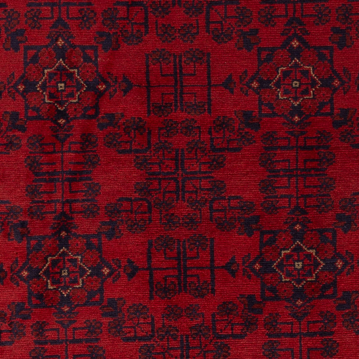 Afghan Teppich - Kunduz - 193 x 124 cm - dunkelrot