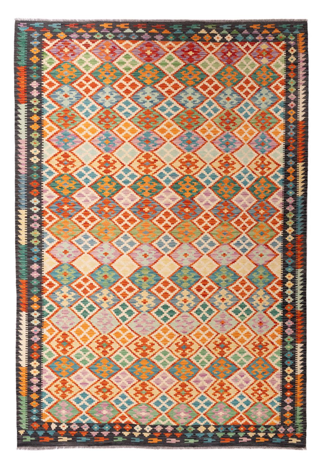 Kelim Teppich - Splash - 306 x 201 cm - mehrfarbig