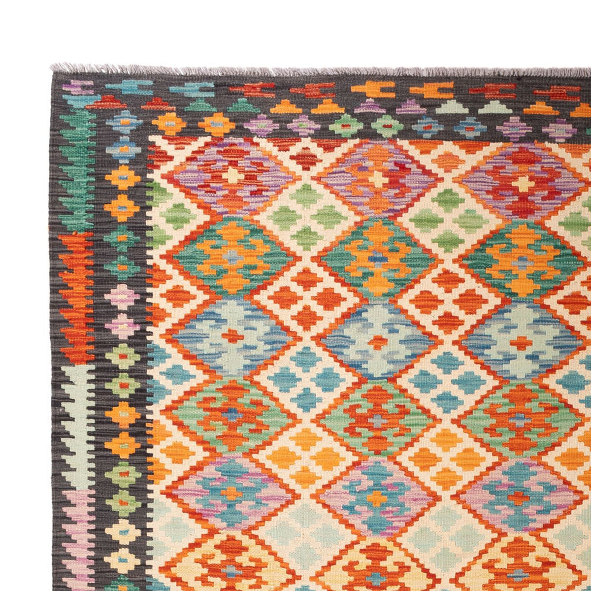 Kelim Teppich - Splash - 306 x 201 cm - mehrfarbig