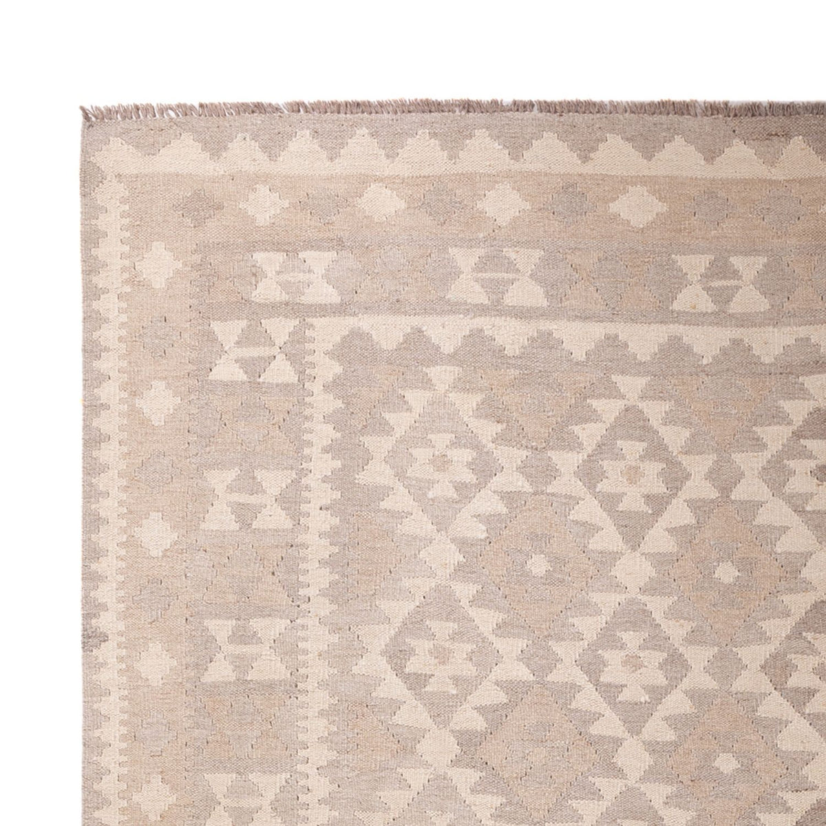 Kelim Teppich - Splash - 301 x 210 cm - hellgrau